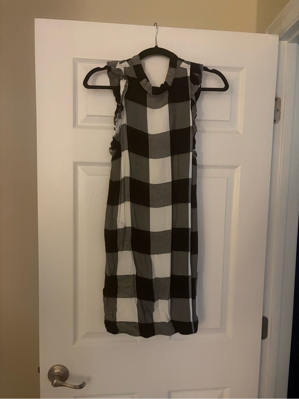 Chelsea & Violet Black and White Gingham Shift Dress